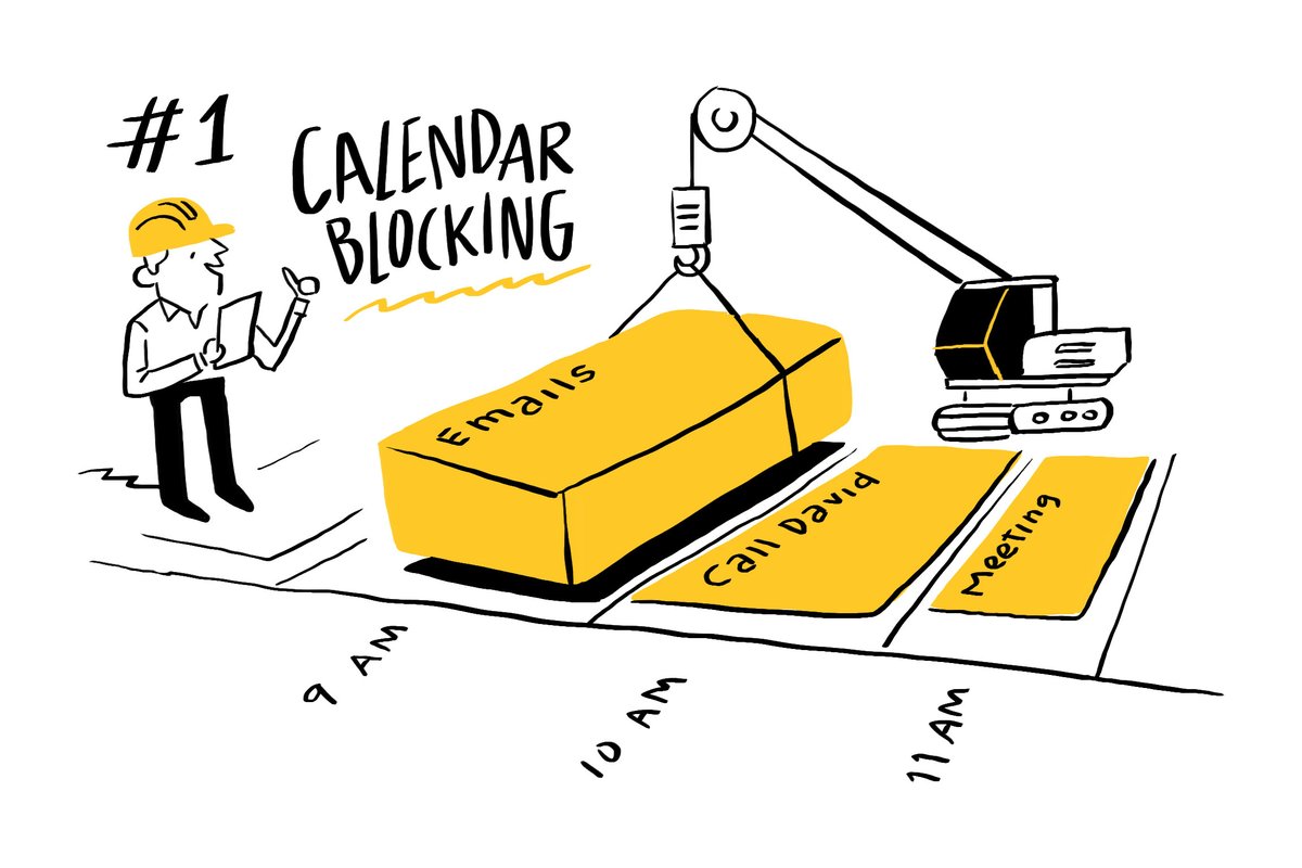 visualscribing's tweet photo. Tip 1: Calendar blocking
Take your calendar and block out every hour to totally coordinate the day ahead.

This technique works really well with me but one must be careful not to overdo it and end up counting minutes. :)

#productivity #livescribing #graphicfacilitation https://t.co/sPGSSG69QX