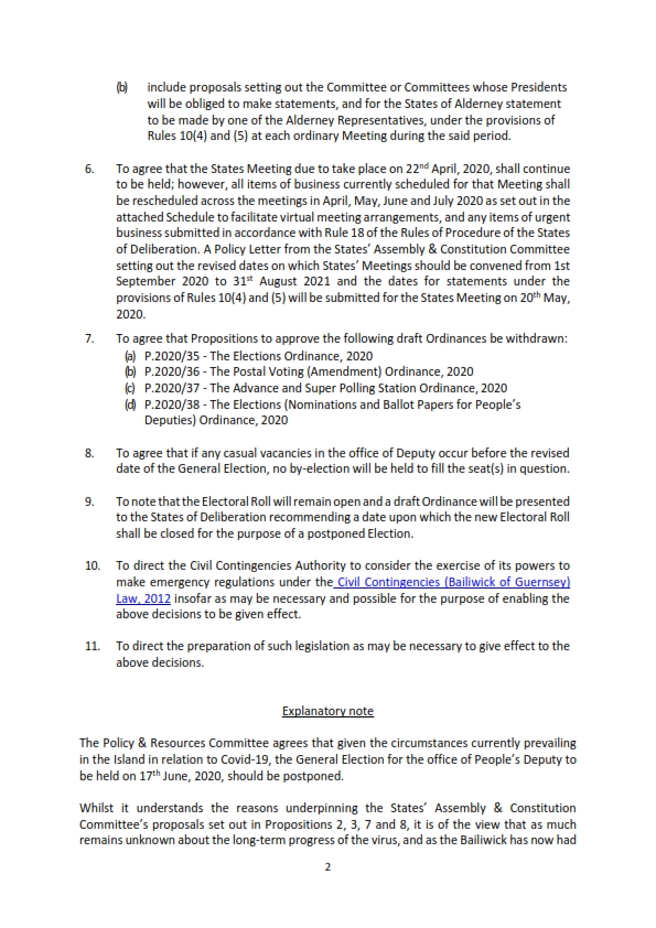 States Of Guernsey On Twitter The States Are Considering Amendment 1 Deputy Le Tocq Letocq And Deputy Brouard To The Propositions Entitled Proposed Postponement Of The June 2020 General Election Https T Co Ioz5idt64u Https T Co Tp2kdbgbvn