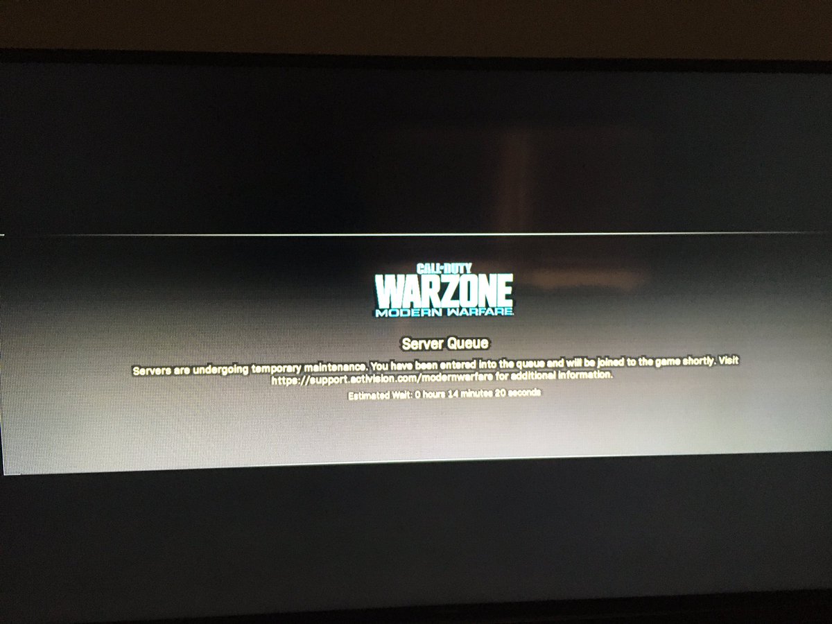 4self78's tweet photo. @charlieINTEL here we go again! #Warzone #CallofDuty #PS4 #StupidUpdate #ServersDown https://t.co/6B8GLAKj3z