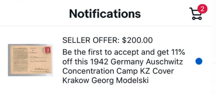 Update: The seller is now discounting one of the letters. What kind of a despicable person does this?!? (note: someone tagged him in one of the responses so I can only guess that he is monitoring this now.)