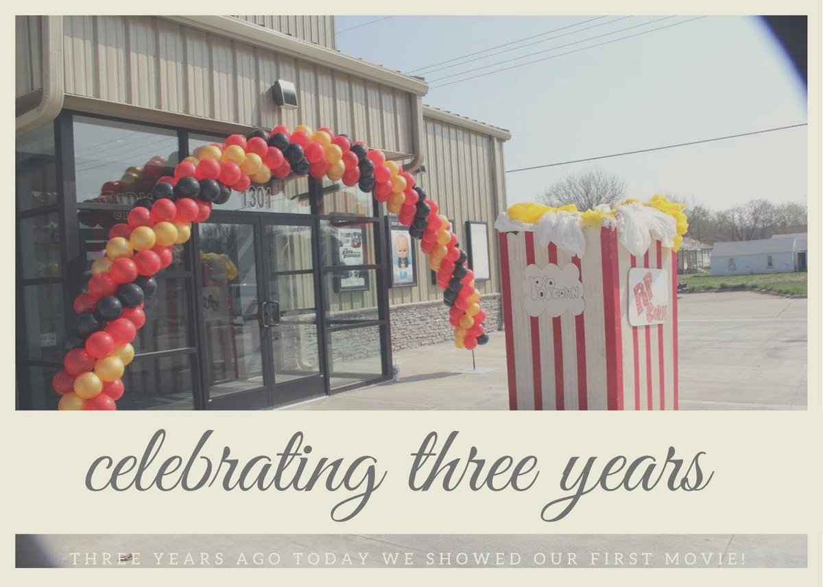 WidmanCinema's tweet photo. Three years ago we were celebrating our opening weekend! We can not wait to be back open showing movies at Widman Cinema! https://t.co/E8Fv1c42Hw