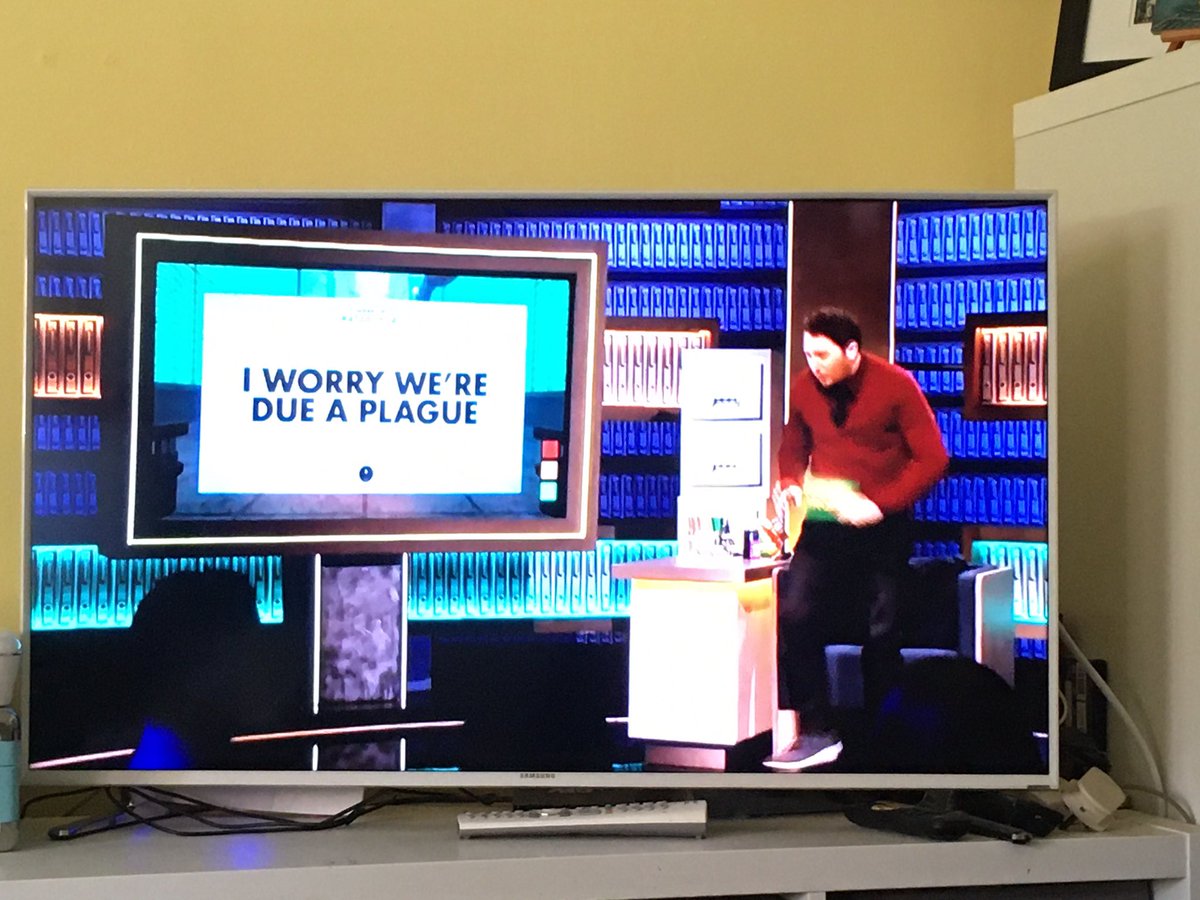 BLawrence85's tweet photo. Watching Ultimate Worrier on @davechannel and have come across @RonJichardson worry we will have a flu pandemic #realworry #COVID2019 https://t.co/7mBh9s8JSc