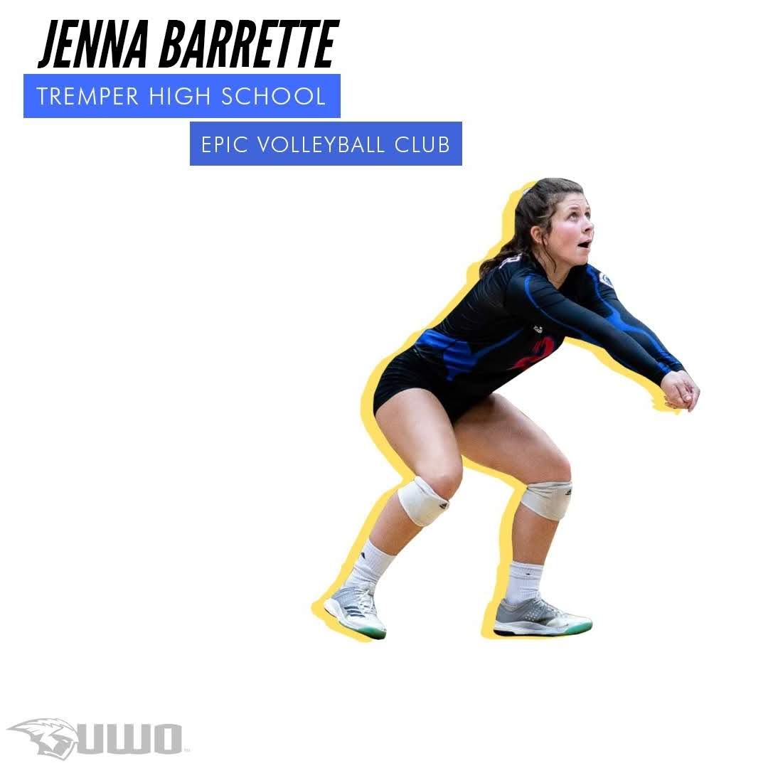 UWOVolleyball's tweet photo. This week’s #NewTitanTuesday takes us down to Kenosha, WI!

It’s time to introduce Jenna Barrette!

•Defensive Specialist
•S.E.C. 2nd Team All-Conference
•Prep Dig Ranking: 174th

Give it up for Jenna! #TitanUp https://t.co/YSitBNDDdD