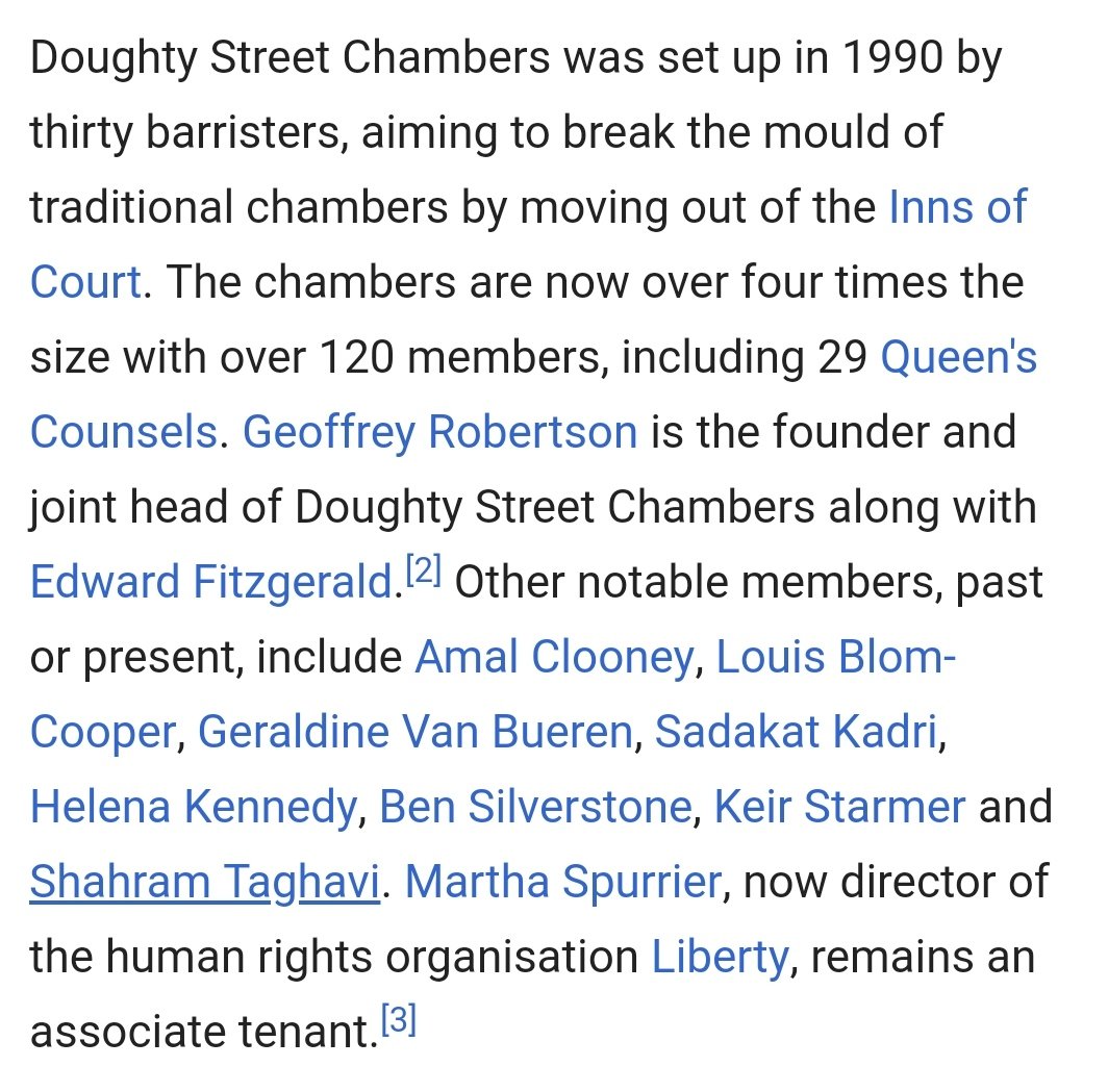 But let's return fleet of foot to Doughty Street, where Edward Fitzgerald, dubbed the Devil's Advocate, is currently joint head with Geoffrey Robertson. Fitzgerald, whose wife is Lord Porn's granddaughter, is a trustee of the Death Penalty Project, where Starmer is director.