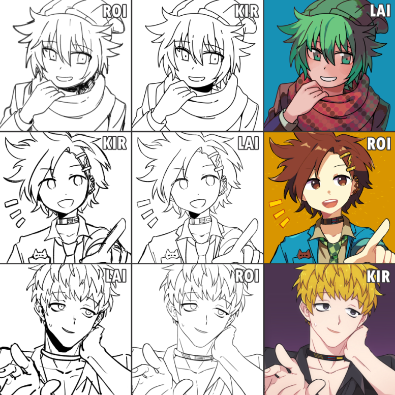 switcharound meme with @Roirence and @mg3kiryu >:3x yttd version this time ☺️ 