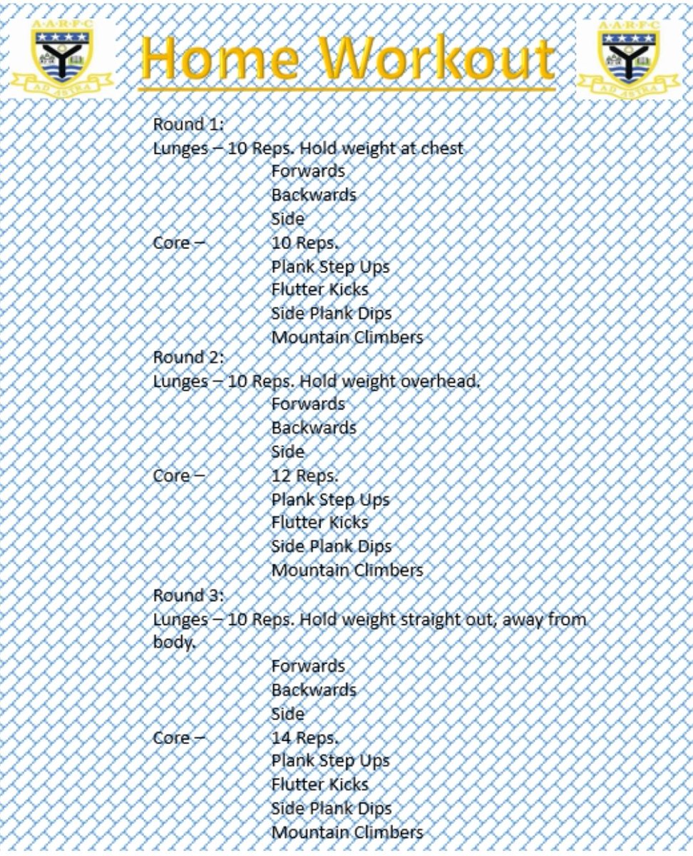ArdrossanMa's tweet photo. Another post-Easter #homeworkout from @ArdrossanRFC! #rugbycoronacamp 
Any questions just ask! #rugbyfit https://t.co/KAOQ7E5B5G