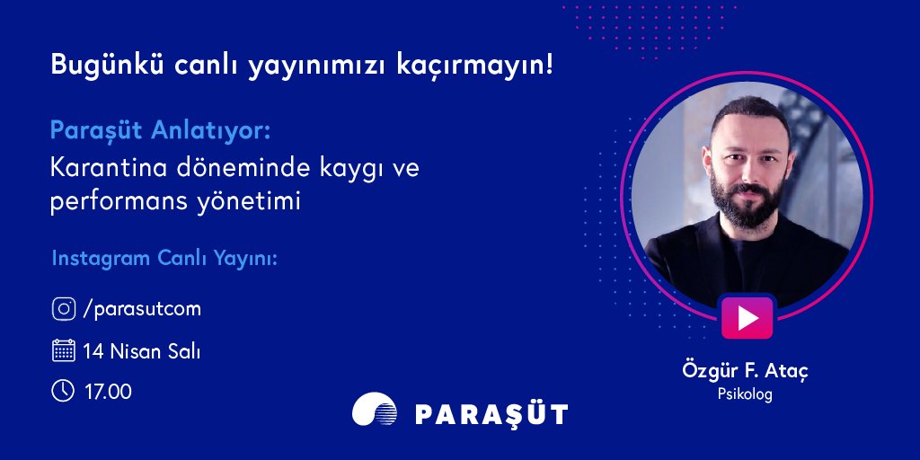 Birbirimizden uzak olduğumuz bu dönemde ruh halimizi daha iyi anlamak ve motivasyonumuzu iyileştirmek adına yapabileceklerimizi konuşmak için bugün saat 17.00’de Psikolog Özgür F. Ataç ile Instagram canlı yayınında buluşuyoruz! Sizi de bekleriz…