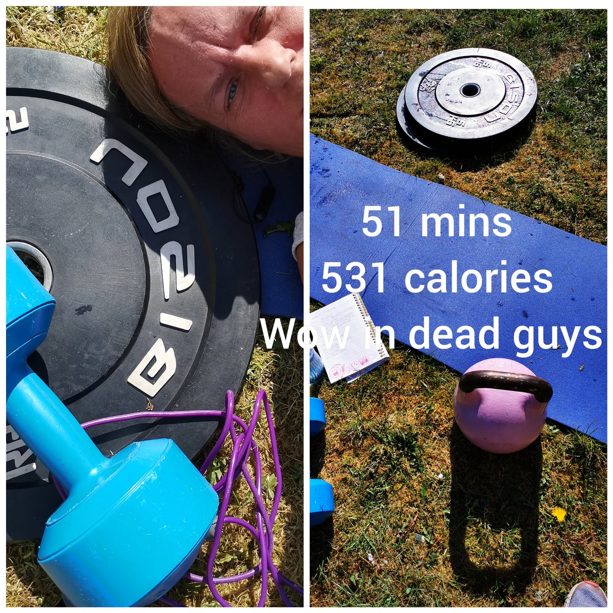 donnasolessi's tweet photo. That was brutal especially when I'm no good at burpees and them alone wipe me out... #crossfitathome #tryingtogetmotivated #Day19ofLockdown https://t.co/Nk0ljHdIWD