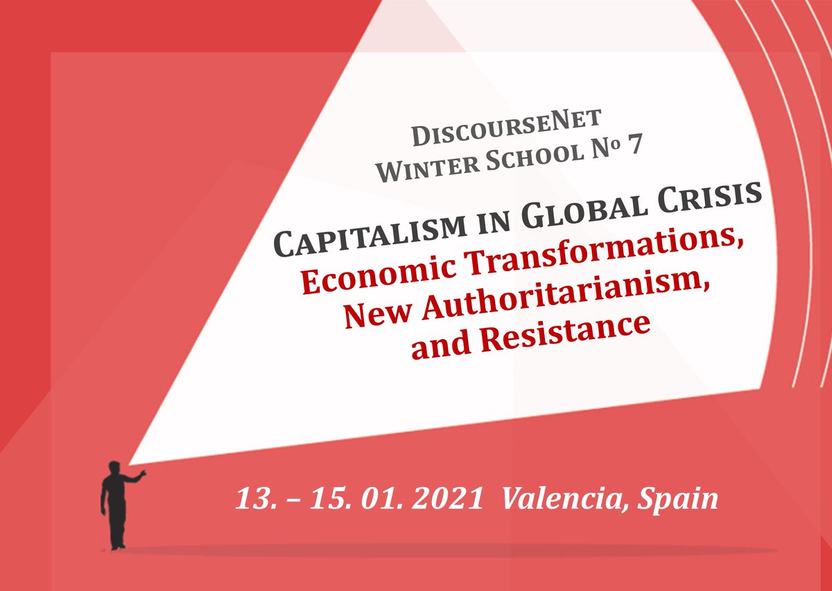 DiscourseNet's tweet photo. prepare for DiscourseNet Winter School in Valencia! Check it out: #Capitalism in #GlobalCrisis! #EconomicTransformations, #NewAuthoritarianism, and #Resistance!
#GlobalTransformations #DiscourseResearch #DNAEvent #DiscourseCoolness #Place2B #CheckUsOut
https://t.co/ANAxjobAY5 https://t.co/4l2Ad3XRd9