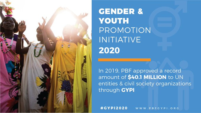 joaoscarpelini's tweet photo. 📢#Youth4Peace Opportunity! 🚨 @UNPeacebuilding Fund has launched this year's call for the Gender & Youth Promotion Initiative (#GYPI2020)🕊️🇺🇳 If you have an innovative proposal to promote the positive role of #women & #youth in #peacebuilding, learn more https://t.co/rdRVPG7NyH https://t.co/9XtonJKhHU