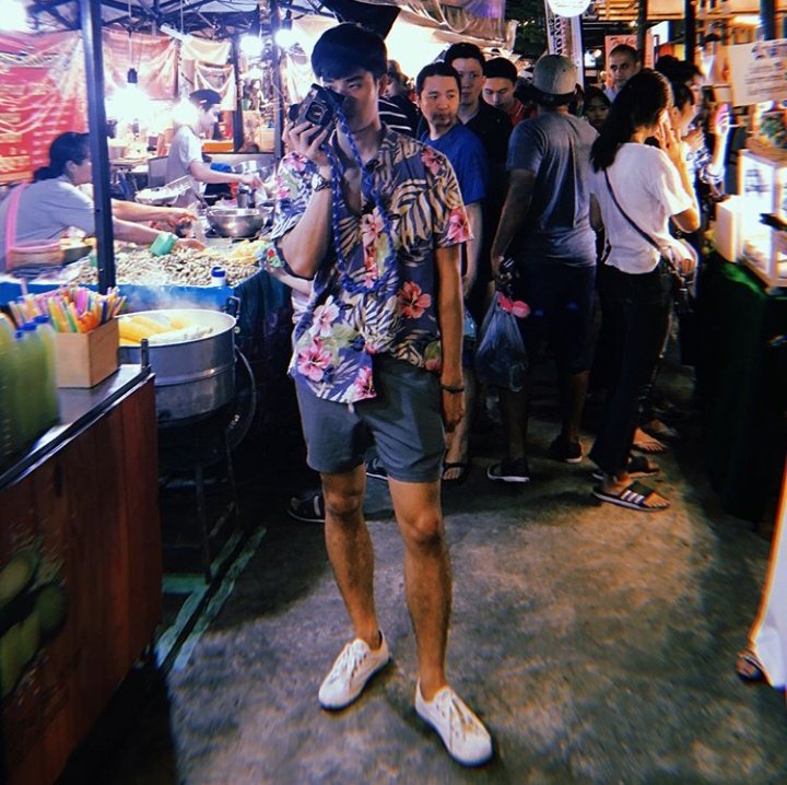 a thread of tay tawan wearing printed shirt #Tawan_V  @Tawan_V