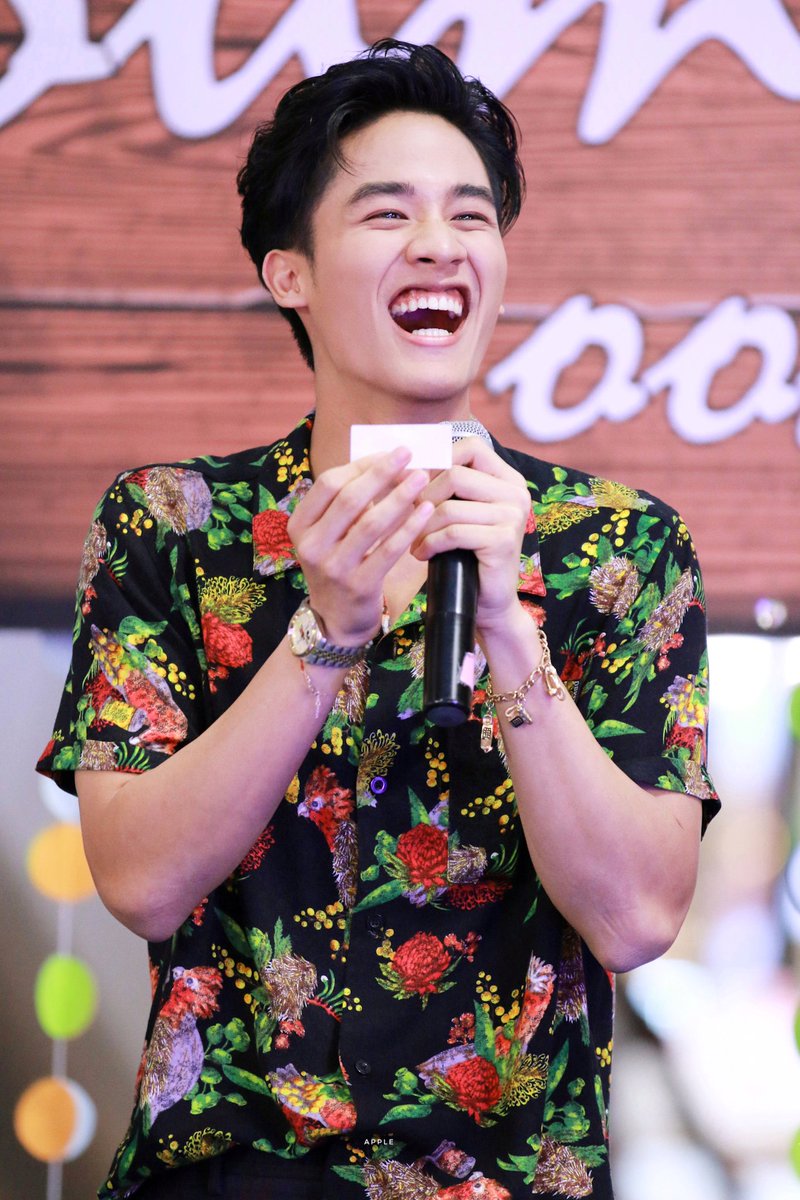 a thread of tay tawan wearing printed shirt  #Tawan_V  @Tawan_V