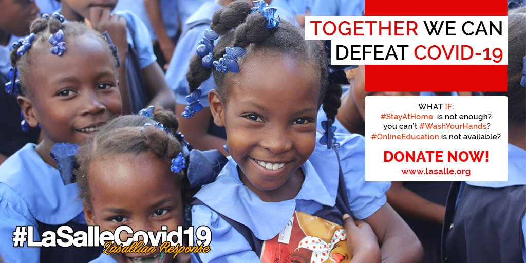 How will the most fragile countries respond to #COVID19? |
As Lasallians, we have launched a global fundraising campaign for the most vulnerable groups in the world. Support your global Lasallian family by making a contribution! #LaSalleCovid19
👉lasalle.org/en/lasallecovi…