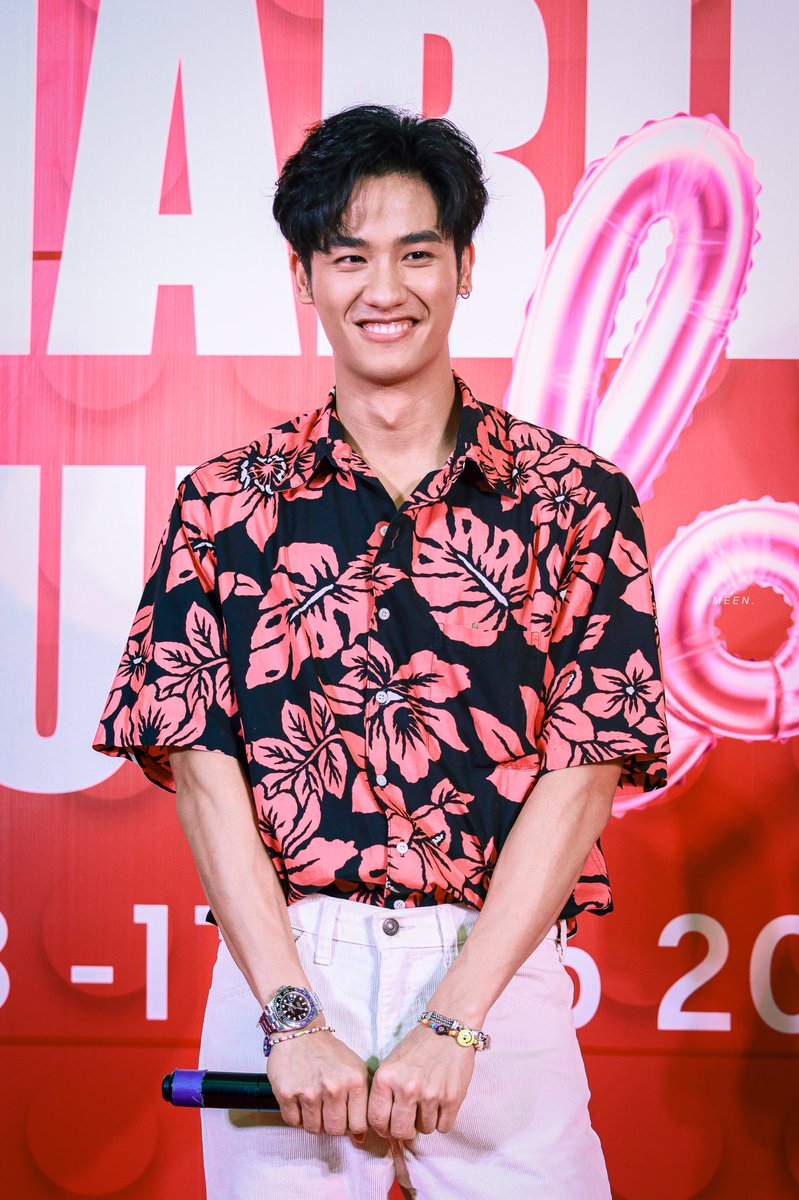 a thread of tay tawan wearing printed shirt  #Tawan_V  @Tawan_V