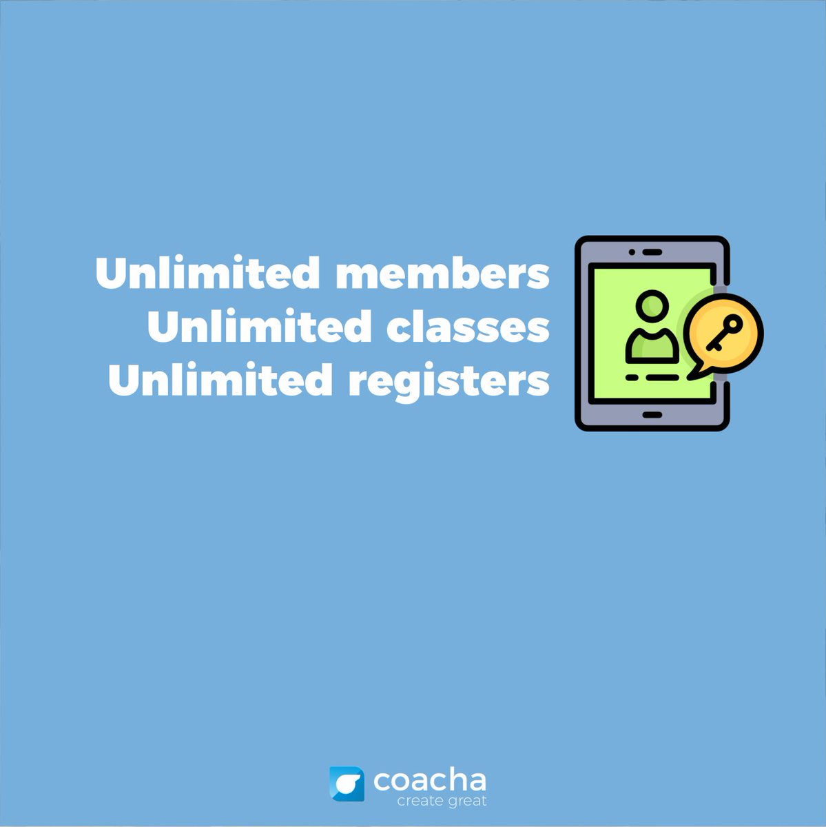CoachaSoftware's tweet image. We don't believe in tiered pricing structures. Manage all of your members, classes &amp;amp; registers within one slick, straight forward &amp;amp; easy-to-use system. Sign up for a free trial today to take your admin to the next level. my.coacha.app/register 💙