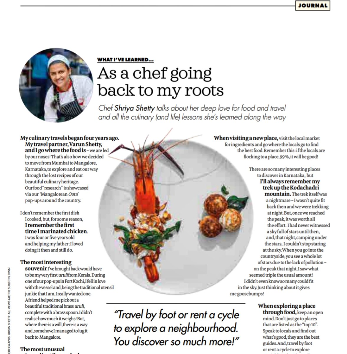 #PeopleOnOurPages 
In this issue of <a href="/LPMagIn/">Lonely Planet Magazine India</a>, we're proud to have Chef Shriya Shetty @ShriyaShetty08 - who has taken Mangalorean food to a new level. Don't miss her inspiring interview: download a free issue from the link in my bio
#LPMIHappyToInspire #LPMIArmchairTravel #lpmi