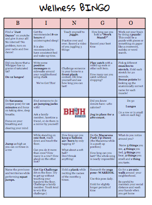 taphens's tweet photo. Day 5: Welcome back! We hope you had a great long weekend with your family. @PEMommaVik created Wellness Bingo that will surely be hit! Make your own copy by clicking here: https://t.co/tZFqHlaXVu #nstu #TAPHE1aday #staytheblazeshome #PhysEd #HPEatHome https://t.co/HiRI2ekr04