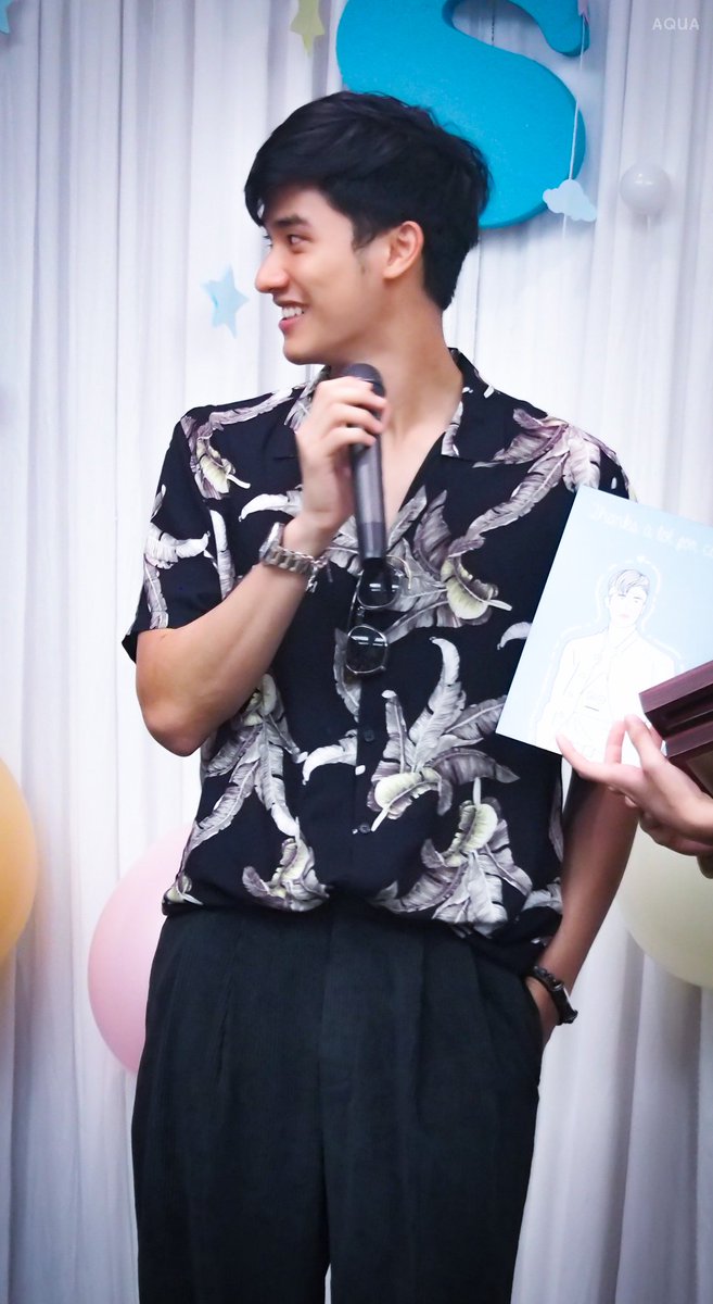 a thread of tay tawan wearing printed shirt #Tawan_V  @Tawan_V