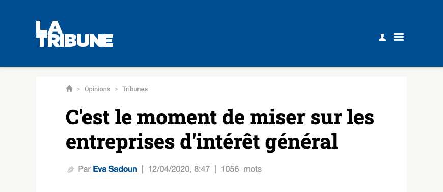 Parce que chaque crise façonne l’économie et la société pour des décennies, repartons sur de bonnes bases. Loin des vœux pieux sur le “monde d’après”, misons (tout de suite) sur les entreprises d’intérêt général

Mon article dans <a href="/LaTribune/">La Tribune</a>: latribune.fr/opinions/tribu… 

Thread 👇