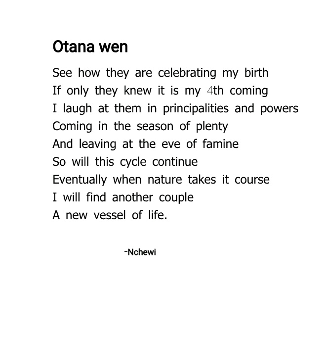 Ncee_x's tweet photo. Where I come from  Abiku goes by the name 'Otana wen" https://t.co/rV1qJcSh15