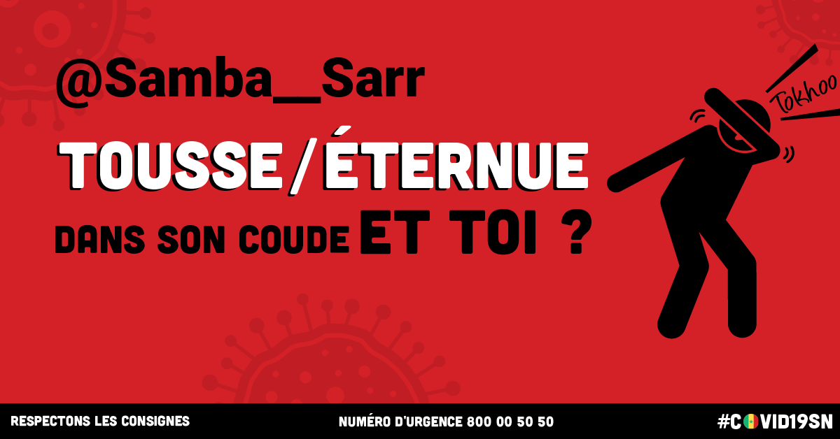 .<a href="/Samba__Sarr/">Samy ⭐️⭐️ 🇸🇳</a> respecte les consignes sanitaires #Covid19SN #Kebetu Toi aussi sensibilise en créant ton image de respect des consignes sur bit.ly/3disCj5