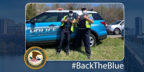 USATerwilliger's tweet photo. This morning we recognize Prince William County Police ⁦@PWCPolice⁩   Who are out on the front lines ensuring all of our safety during this pandemic. Thank you. #BackTheBlue https://t.co/QP7yHjAJUV