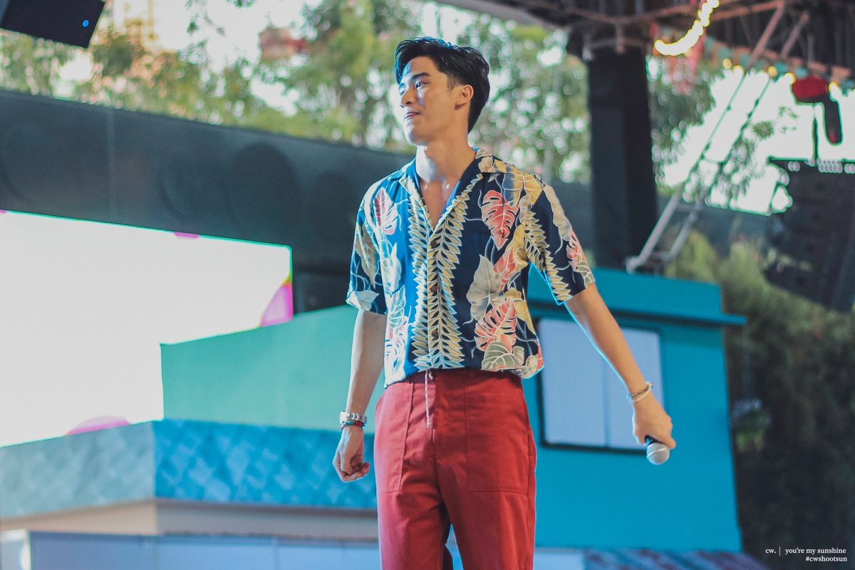 a thread of tay tawan wearing printed shirt #Tawan_V  @Tawan_V