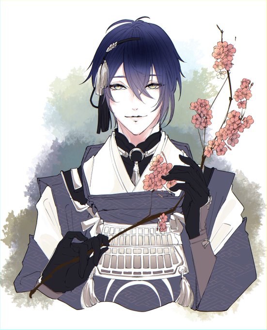 刀剣乱舞 三日月宗近 立花のイラスト