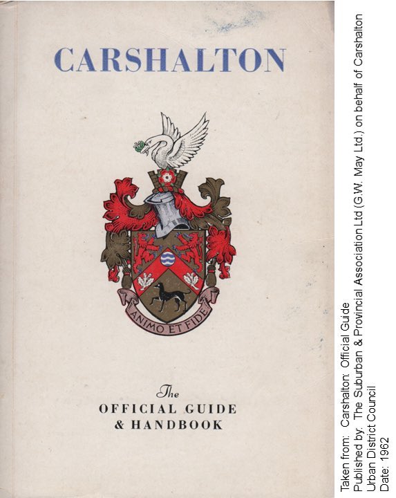 A 1962 official guide from the Urban District of Carshalton. Carshalton UDC wished to stay out of Greater London, but reluctantly conceded that being replaced by  @SuttonCouncil was “less undesirable” than some of the other options on the table...