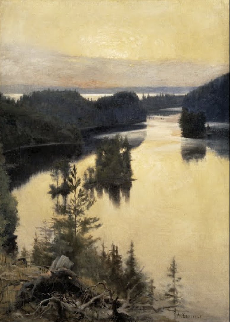 Kaukola Ridge at Sunset, Albert Edelfelt 1889/90