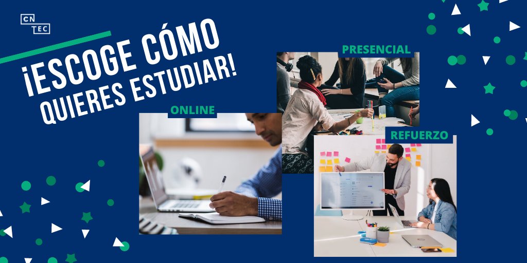 cntec_fp's tweet photo. Entra en nuestra web de CNTEC e infórmate de todas las #modalidades que tienes disponibles para estudiar tu #FP sanitarios y sociosanitario: #presencial 👨‍🏫 #online 👩🏽‍💻 ¡Elige tu cómo quieres estudiar! https://t.co/4MxehIC90u #hazdetupasiontufuturo #fp #titulooficial #sanidad https://t.co/XTms2zQ1Xm