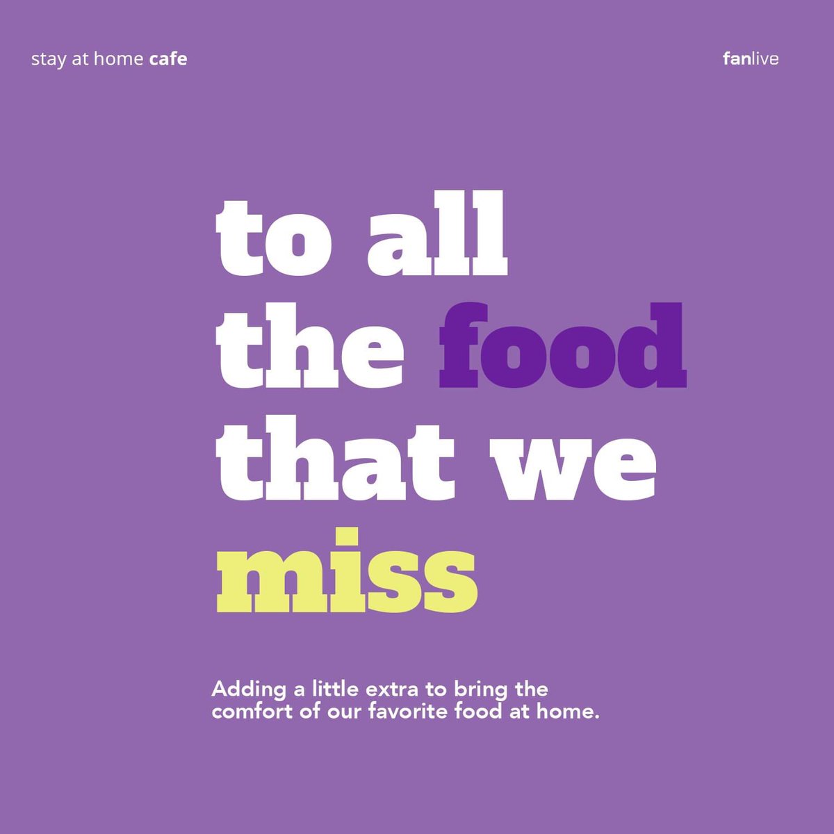 custommood's tweet photo. [#StayAtHomeCafe] Adding a little extra to bring the comfort of our favorite food at home! Do you have your own recipes? Share it with us!

Check out our recommendations and start re-creating your favorites right at home. 

#FanLive #FanLiveExperience https://t.co/NRaOERcsbQ
