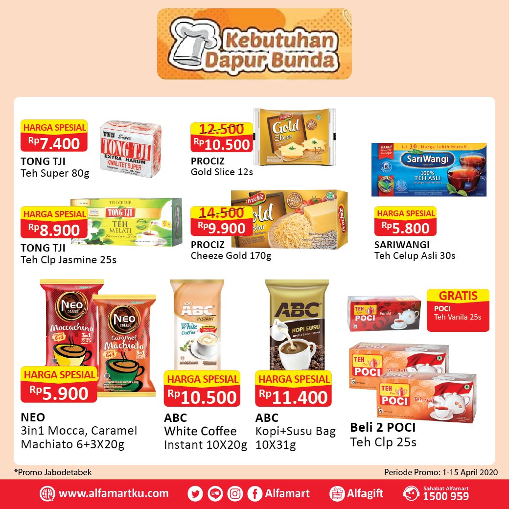 alfamart's tweet photo. Segera dapatkan Produk Kebutuhan Dapur Bunda dengan HARGA HEMAT dan TERJANGKAU di #Alfamart terdekat kamu ya Sahabat
.
Periode 1 - 15 April 2020
#AlfamartMelayaniIndonesia
#SemuaPastiDapat
#AlfamartTerdekatAja #AlfamartForAll #HargaHemat #PromoHemat #Terjangkau https://t.co/deJCWSq8f2