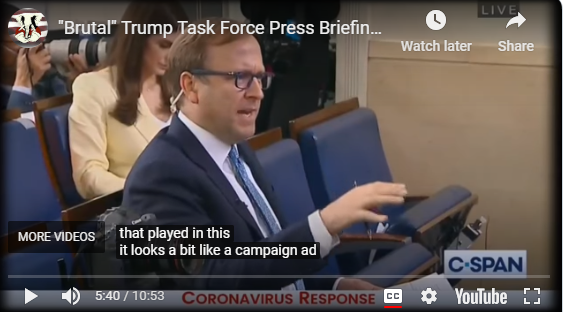 Most of that video was Trump & his team **playing the Fake News Media's own words** back at them with the DATES visible on the screen.Why would the simple act of THAT piss these people off beyond measure, to the point Karl angrily calls this a huge breach, a violation!