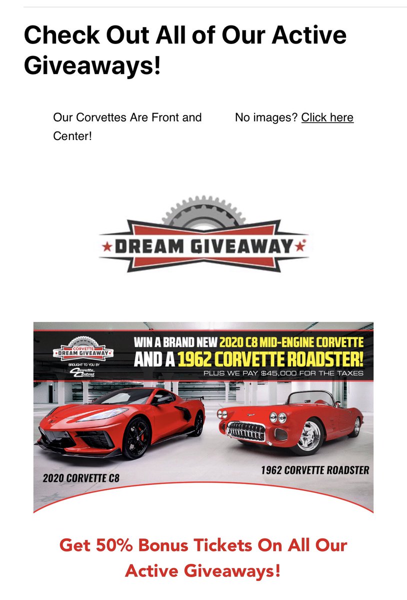 Corvettesupercars Still Many More Cars Available To Donate And Win Dreamgiveaway C1 C8 Corvettes Lingenfelter Tesla Ford Shelbyf150 Shelbygt500 Fordmustang Fordbronco Pontiacfirebird Transam Jeep Chevelle Dodge Amazon