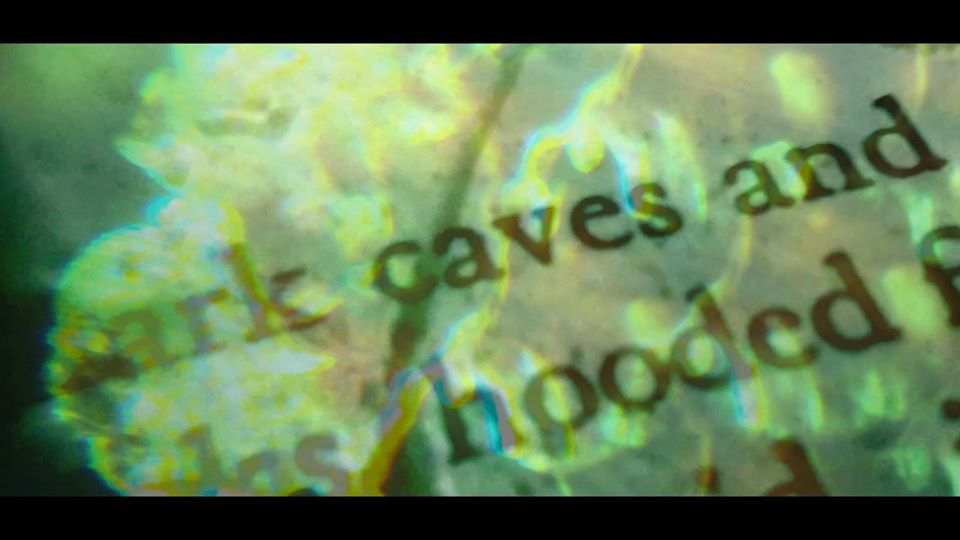 setting some fragments w/ annotated texts, condensation, & 35mm film as part of my collaboration w/  @grahamdunning, & starting to get the feeling these are influenced by how much we've been playing Caves of Qud. Stalactites, torches, subterranean flowers... (2/3)