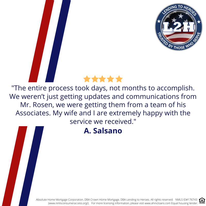 Another #TESTIMONIALTUESDAY from another happy client! Thank you for your kind words Mr. Salsano, you were a pleasure to work with!