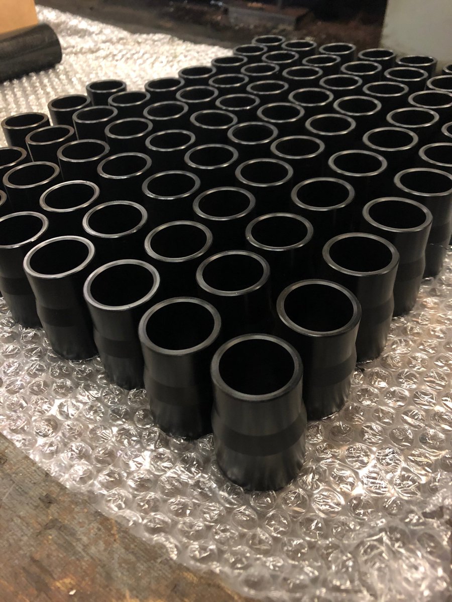 Started work on these ventilator adapters on Friday, 300 off were fitted in hospitals on Saturday, more to follow #machining #nhs #forestofdean
