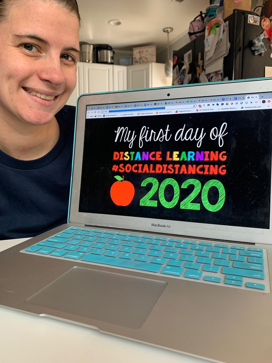 lyounggg's tweet photo. This teacher is ready for distance learning. @pgcps @Magnolia8400 #SocialDistancing #distancelearning #iteachsecond https://t.co/w5RcakxSKk