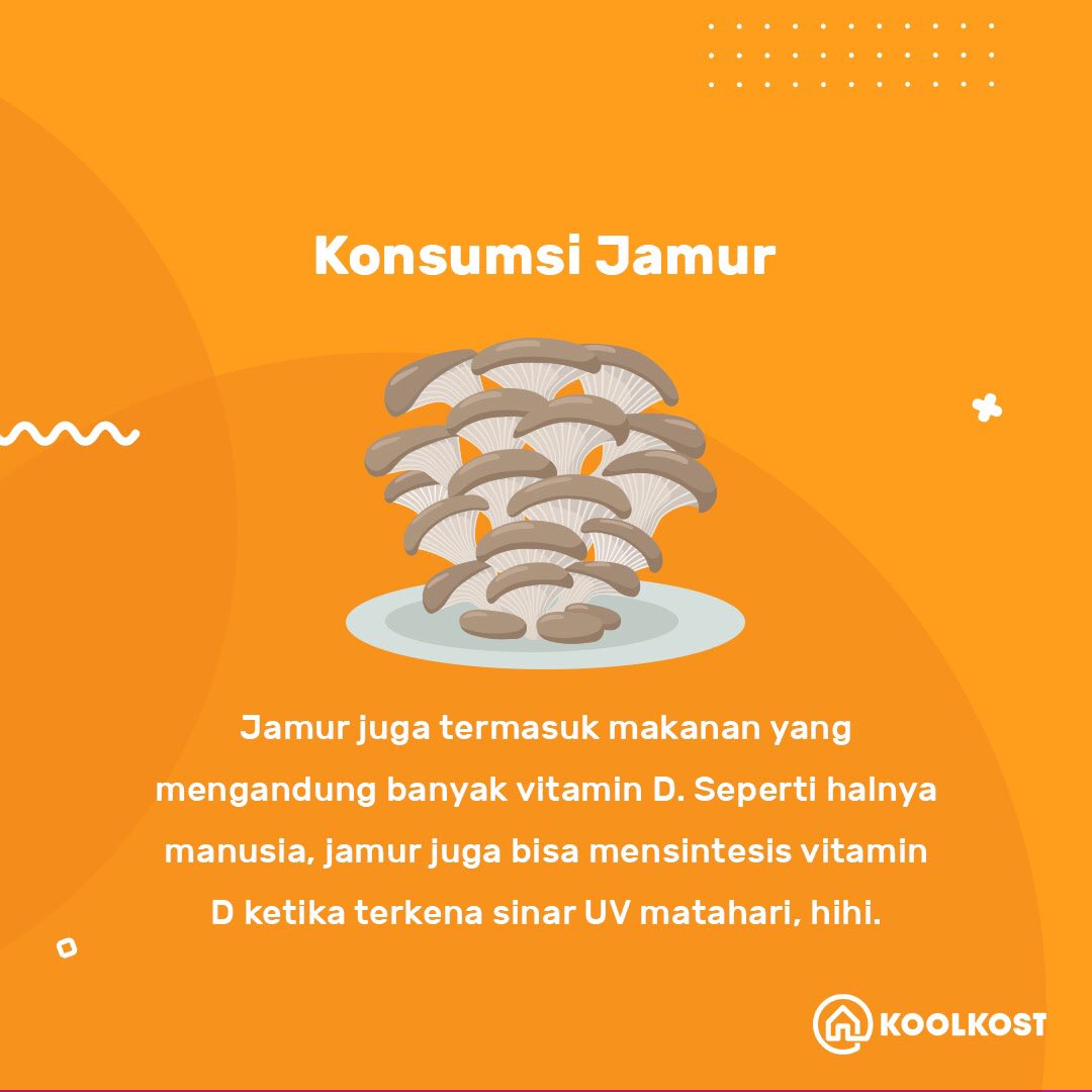 koolkostid's tweet photo. Nih, cara mendapatkan sumber vitamin D kamu bisa mengkonsumsi salah satu di bawah ini, lho. Apalagi buat #AnakKosan yang suka terlambat berjemur karena bangun tidurnya kesiangan. 😜
-
Jangan lupa share ke teman-teman kamu ya! #DariKosanAja #KoolKost #KoolKostIndonesia https://t.co/lgUKHf3BFK