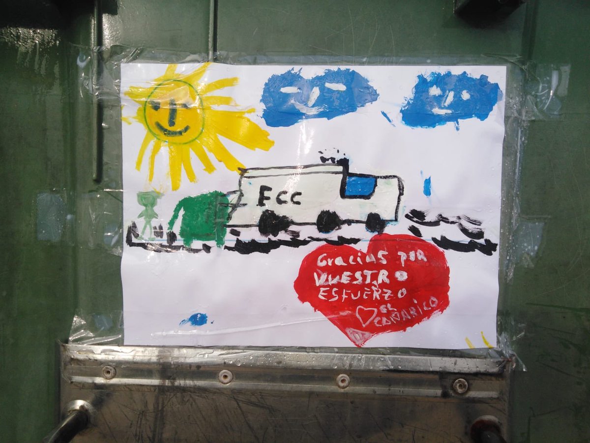 barco_mbcctg's tweet photo. “Gestos que emocionan”. Un pequeño del municipio de Alhama de Murcia, sorprendió a los trabajadores de recogida de basura de FCC Medio Ambiente, dejando pegado en un contenedor, un dibujo donde les daba las gracias. 👏👏#QuedateEnCasa #EsteVirusLoParamosUnidos @FCC_MA @AytoAlhama https://t.co/6Dkic7QFoK