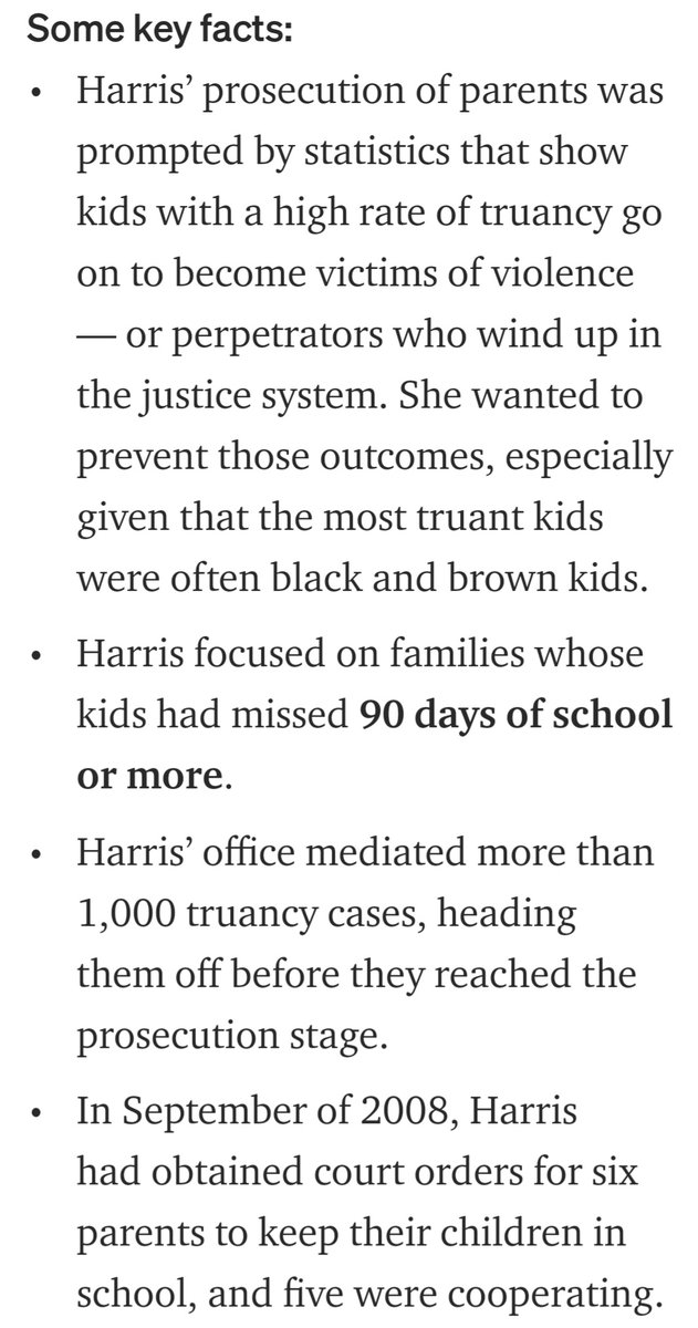 5/They knew that we'd be distracted by EXISTING truancy laws (that she leveraged to connect parents to resources) and distortions about her role/policy on marijuana arrests even though the actual record was public ...