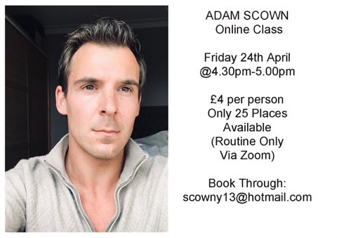 AdamScown's tweet photo. Just a little something to keep all u dance folk interested in this lockdown! Get in touch 😃 https://t.co/LCex2hhhbx