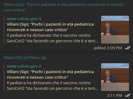 Jertlok's tweet photo. Detto questo, ben fatto, continuate pure con la digitalizzazione e lascio anche un altro ottimo suggerimento: su Telegram è possibile creare un link iper-testuale, così l'intero post nel canale non viene occupato dal link originale. Lascio un piccolo screenshot a riguardo! 😀 https://t.co/kmqscj0Fya