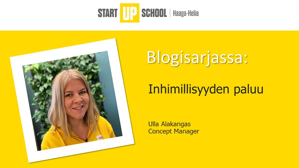 hhstartupschool's tweet photo. Inhimillisyyttä, ketterää sopeutumista, ja yrittäjämäistä, ratkaisukeskeistä tapaa toimia tarvitaan nyt jokaiselta. Lue Ullan tuoreesta blogista, mitä tulevaisuustaitoja korona-arjessa voi harjoitella ➡️ https://t.co/3TQw0Ouvab
#hhstartupschool #haagahelia #eSignals https://t.co/4CTROw0jKY