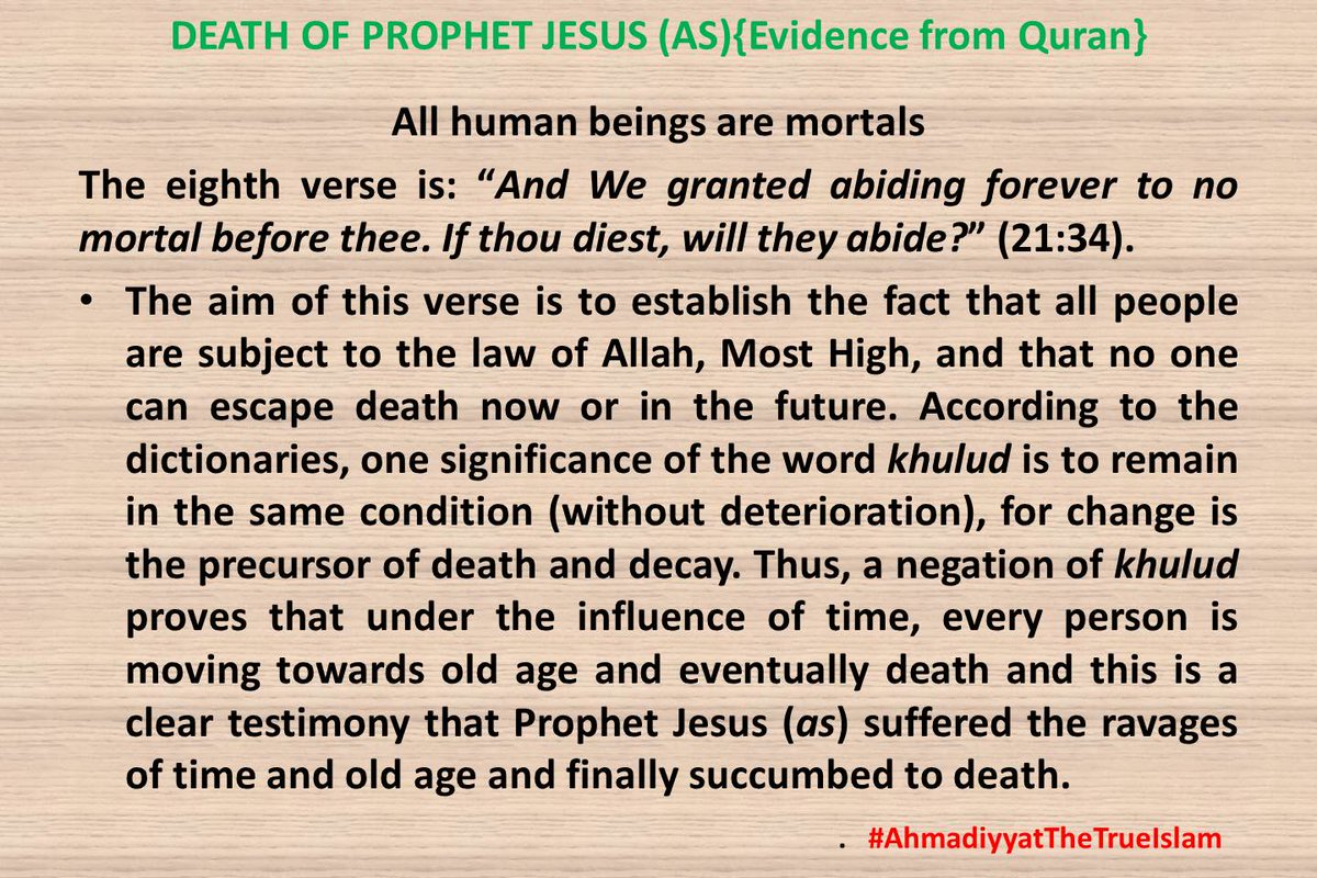 8 / 30 verses / DEATH OF JESUS evidence from QURAN