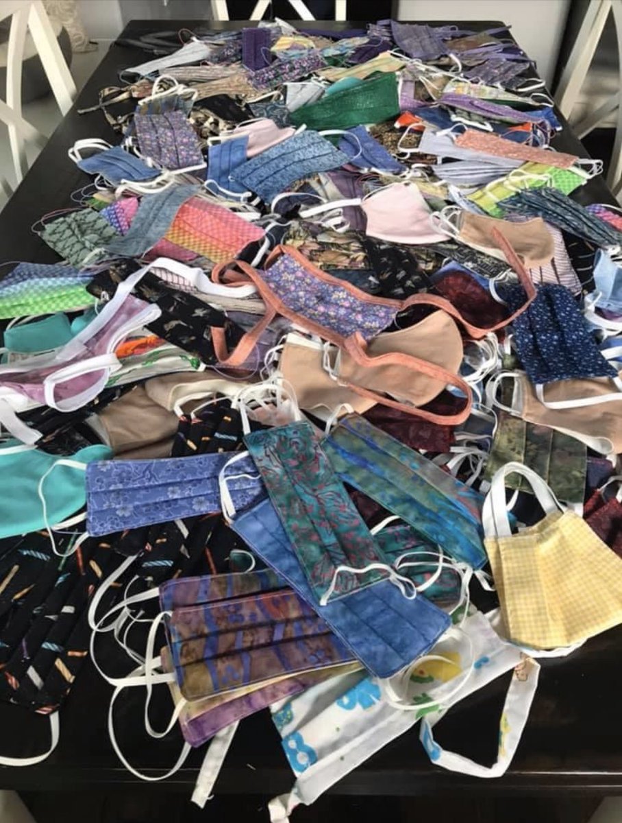 lindaimcdonald's tweet photo. GISD Nurses teamed up to make masks for our amazing cafeteria workers who are providing food for our students. Working together GISD strong #GISDAlwaysConnected  #gisdteamspirit tuesday @rakotsop @GISDleadnurse @gisdhealth @gisdwellness  @gisdnews  @gisdnutrition @SHMS_Colts https://t.co/KQGXsQSyfG