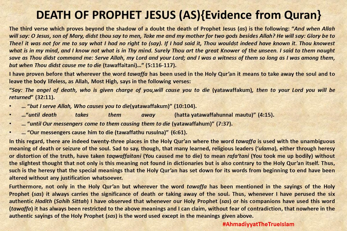 3 /30 verses / DEATH OF JESUS evidence from QURAN