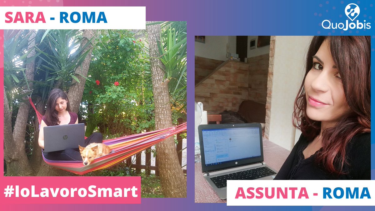 quojobis's tweet photo. #Quojobis aderisce alla campagna social #IoLavoroSmart lanciata dal  @MinLavoro Siamo in quel di #Roma con Sara Pellegrini e Assunta Peluso. Il claim è "#smartworking all'aria aperta e smart working al desk". Per noi non fa differenza, le nostre colleghe sono sempre sul pezzo! https://t.co/tj5hzqYyae