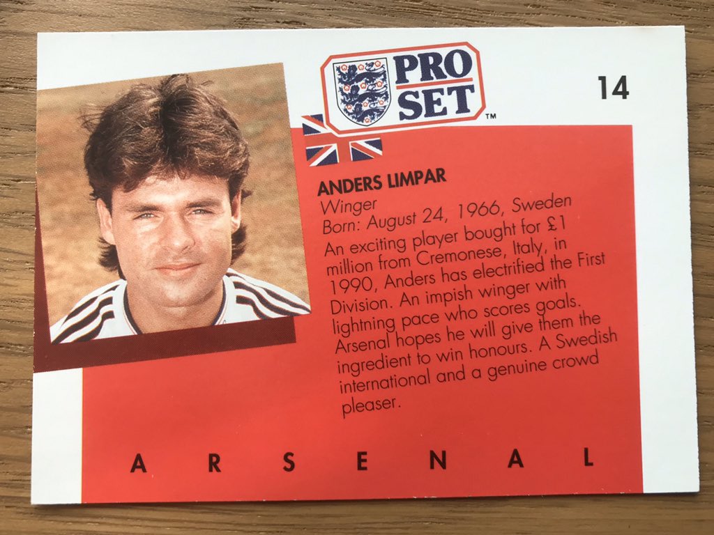 Some Anders Limpar love.  #afc